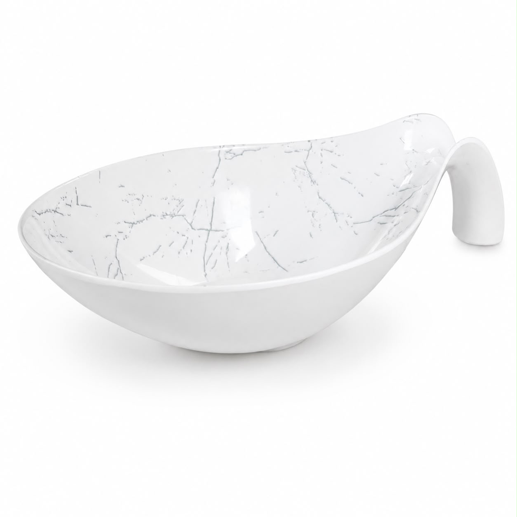 Snackplate melamine silver 36*16 CM