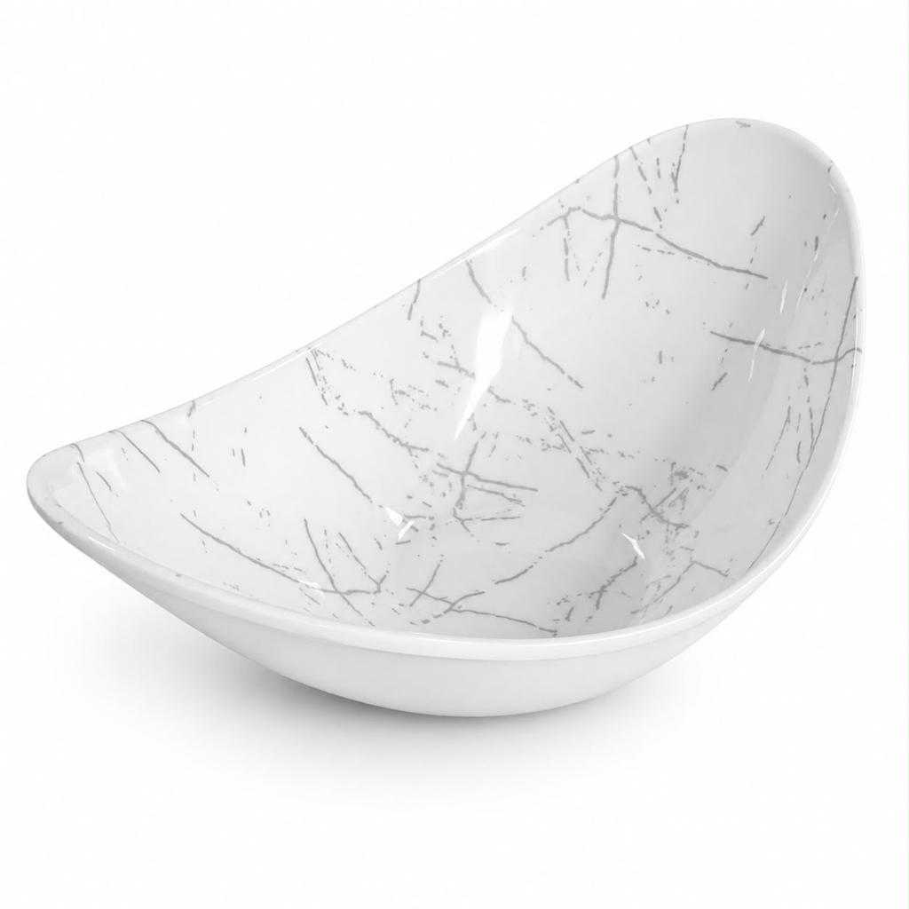 Gebogen schaal silver S