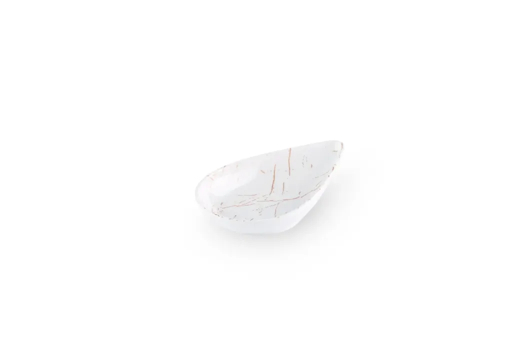 Melamine teardrop - Marmerlook Gold - 10 inch