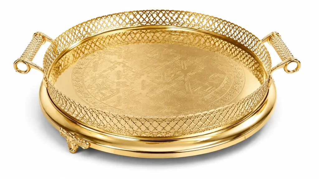 Tray "FES" 45 cm gold
