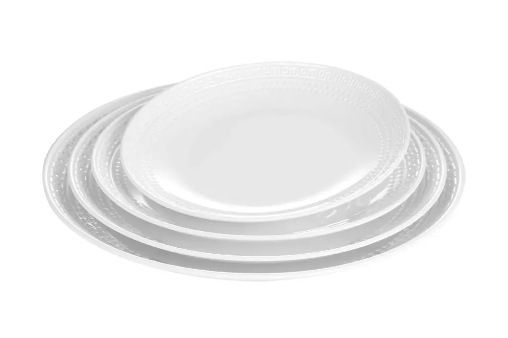 [HAMPVER-18W] Melamine plate - Round - Ver design - 18 inch