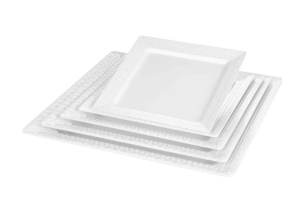 [HAMP-3030W] Melamine plate - Square - Ver design - 30*30cm