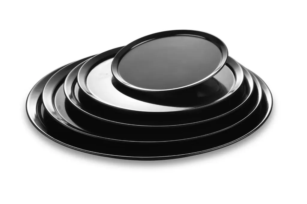 Melamine plate - Round - Black - 14 inch