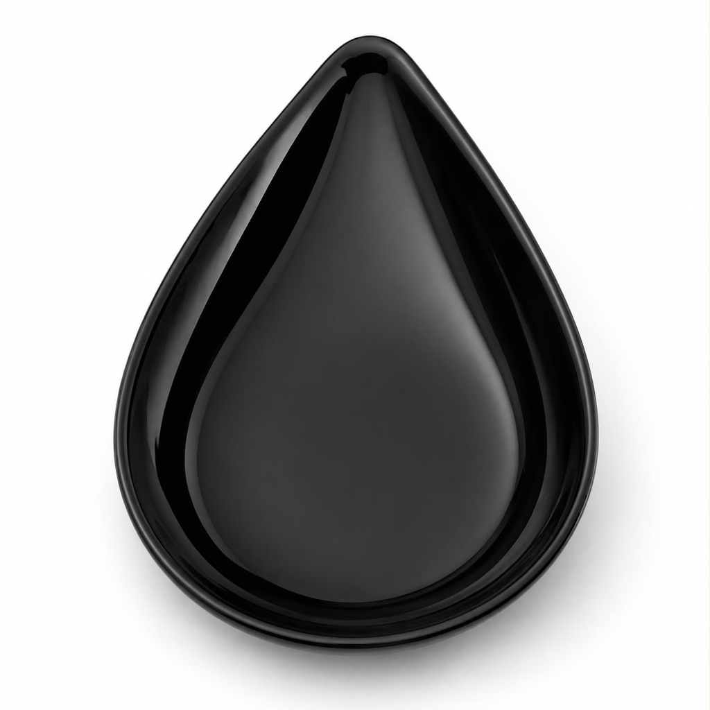 Melamine teardrop - Black - 17 CM