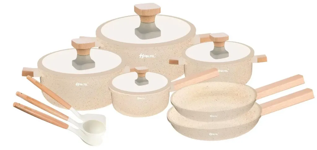 [HA-13FW] Cookware set - 13-piece -  Forged White