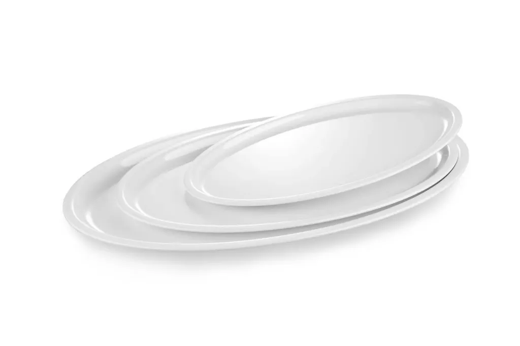 Melamine plate - Oval - White - 32 inch