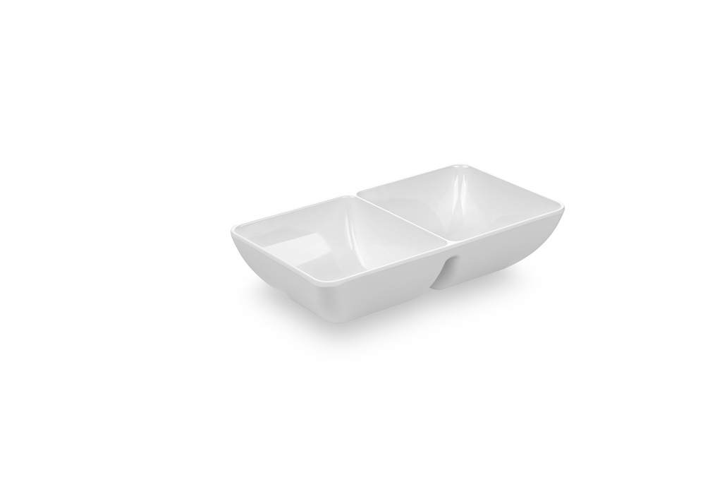 Melamine Twin deep serving plate 25*14 CM