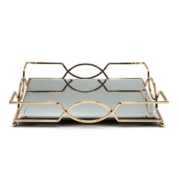 Spiegeldienblad small goud