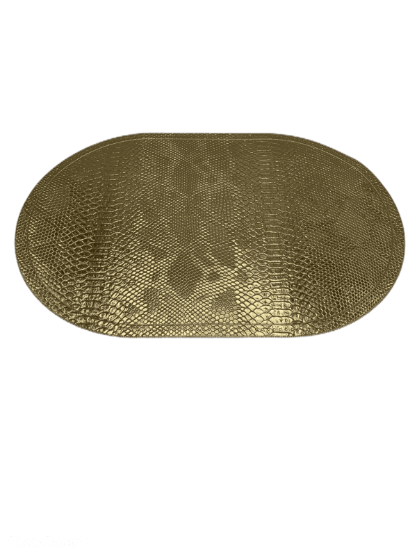Placemat snake ovaal goud
