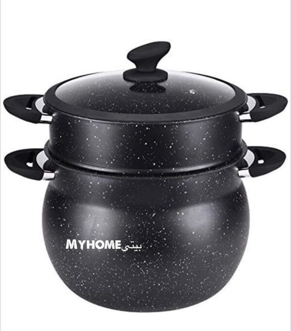 Stoompan zwart 6 liter